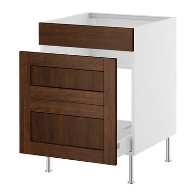 ФАКТУМ Наполный шкаф д/мойки/мусорн конт - Роккхаммар коричневый, 60 см ФАКТУМ Наполный шкаф д/мойки/мусорн конт - Роккхаммар коричневый, 60 см