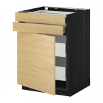 МЕТОД Нплн шк двр/2фрнт/2нзк/2срд ящ - под дерево черный, Тингсрид под березу, 60x60 см МЕТОД Нплн шк двр/2фрнт/2нзк/2срд ящ - под дерево черный, Тингсрид под березу, 60x60 см