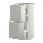 МЕТОД / ФОРВАРА Нплн шк 2фрнт/2низк/2 выс/2срдн ящ - белый, Гревста нержавеющ сталь, 40x37 см