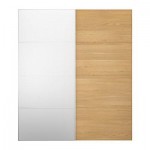 ПАКС МАЛЬМ Пара раздвижных дверей - дуб/зеркальное стекло, 150x236 см