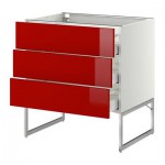 МЕТОД / МАКСИМЕРА Нплн шк 3 фрнт/3 средн ящика - 80x60x60 см, Рингульт глянцевый красный, белый МЕТОД / МАКСИМЕРА Нплн шк 3 фрнт/3 средн ящика - 80x60x60 см, Рингульт глянцевый красный, белый