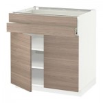 МЕТОД / ФОРВАРА Напольный шкаф/2дверцы/2ящика - Брокхульт под грецкий орех светло-серый, белый МЕТОД / ФОРВАРА Напольный шкаф/2дверцы/2ящика - Брокхульт под грецкий орех светло-серый, белый