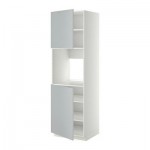 МЕТОД Высок шкаф д/духовки/2дверцы/полки - 60x60x200 см, Веддинге серый, белый МЕТОД Высок шкаф д/духовки/2дверцы/полки - 60x60x200 см, Веддинге серый, белый