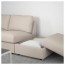 ВИМЛЕ 3-местный угловой диван - с открытым торцом/Гуннаред бежевый