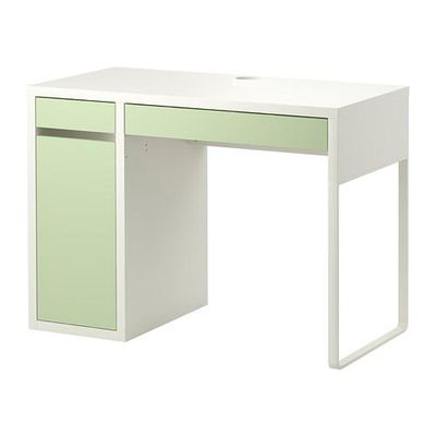 МИККЕ Письменный стол - белый/светло-зеленый