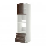 МЕТОД / МАКСИМЕРА Выс шкаф д/дхвк/комб дхвк+двр/3ящ - белый, Эдсерум под дерево коричневый, 60x60x220 см МЕТОД / МАКСИМЕРА Выс шкаф д/дхвк/комб дхвк+двр/3ящ - белый, Эдсерум под дерево коричневый, 60x60x220 см