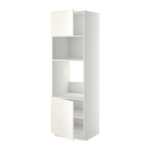 МЕТОД Выс шкаф д/духовки/СВЧ/2 дв/полки - белый, Веддинге белый, 60x60x200 см МЕТОД Выс шкаф д/духовки/СВЧ/2 дв/полки - белый, Веддинге белый, 60x60x200 см