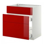 МЕТОД / МАКСИМЕРА Напольн шк п-мойку+3фрнт пнл/2ящ - 80x60 см, Рингульт глянцевый красный, белый МЕТОД / МАКСИМЕРА Напольн шк п-мойку+3фрнт пнл/2ящ - 80x60 см, Рингульт глянцевый красный, белый
