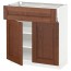 МЕТОД / МАКСИМЕРА Напольный шкаф+ящик/2дверцы - белый, Филипстад коричневый, 80x37 см