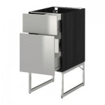 МЕТОД / ФОРВАРА Наполн шк 2 фрнт/3 средн ящ - 40x60x60 см, Гревста нержавеющ сталь, под дерево черный МЕТОД / ФОРВАРА Наполн шк 2 фрнт/3 средн ящ - 40x60x60 см, Гревста нержавеющ сталь, под дерево черный