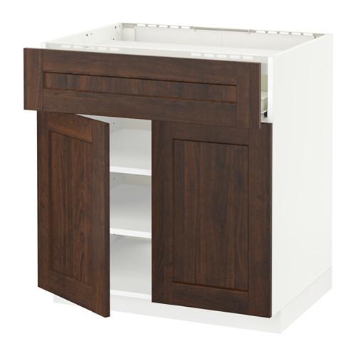 МЕТОД / ФОРВАРА Нплн шк д/врч пнл/ящ/плк/2дв - белый, Эдсерум под дерево коричневый МЕТОД / ФОРВАРА Нплн шк д/врч пнл/ящ/плк/2дв - белый, Эдсерум под дерево коричневый