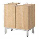 ЛИЛЛОНГЕН Шкаф п/раковину с 2 дверцами - под березу