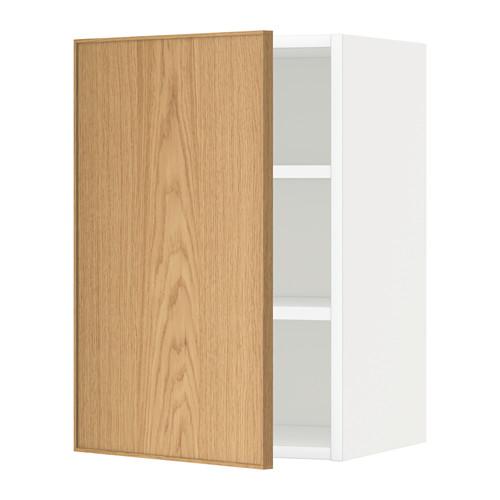 МЕТОД Шкаф навесной с полкой - белый, Экестад дуб, 40x60 см МЕТОД Шкаф навесной с полкой - белый, Экестад дуб, 40x60 см