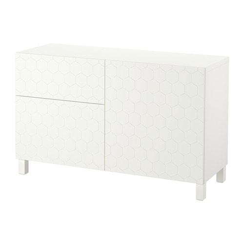 БЕСТО Комб для хран с дверц/ящ - белый белый, направляющие ящика, плавно закр БЕСТО Комб для хран с дверц/ящ - белый белый, направляющие ящика, плавно закр