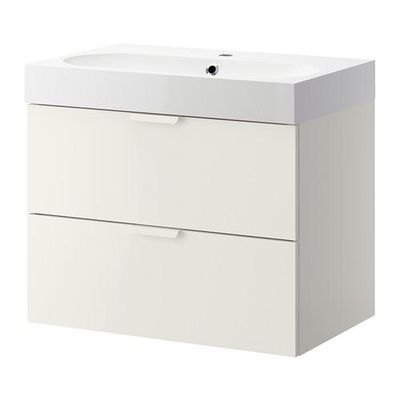 ГОДМОРГОН/БРОВИКЕН Шкаф для раковины с 2 ящ - белый ГОДМОРГОН/БРОВИКЕН Шкаф для раковины с 2 ящ - белый