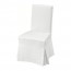 HENRIKSDAL стул с длинным чехлом белый/Блекинге белый 51x58x97 cm