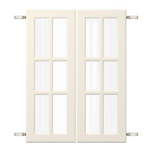 BODBYN пара дверец с петлями белый с оттенком 60x80 см