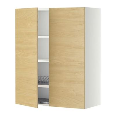 МЕТОД Навесной шкаф с посуд суш/2 дврц - 80x100 см, Тингсрид под березу, белый МЕТОД Навесной шкаф с посуд суш/2 дврц - 80x100 см, Тингсрид под березу, белый