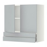 МЕТОД / МАКСИМЕРА Навесной шкаф/2дверцы/2ящика - 80x80 см, Веддинге серый, белый МЕТОД / МАКСИМЕРА Навесной шкаф/2дверцы/2ящика - 80x80 см, Веддинге серый, белый