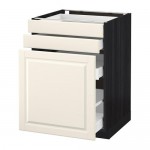 МЕТОД / МАКСИМЕРА Нплн шк с вдв мдл/2 фрнт - под дерево черный, Будбин белый с оттенком, 60x60 см