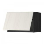 МЕТОД Горизонтальный навесной шкаф - 60x40 см, Росдаль белый ясень, под дерево черный МЕТОД Горизонтальный навесной шкаф - 60x40 см, Росдаль белый ясень, под дерево черный