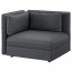 ВАЛЛЕНТУНА Секция дивана со спинкой - Хилларед темно-серый, Хилларед темно-серый