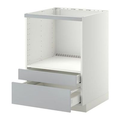 МЕТОД / МАКСИМЕРА Напольн шк д/комб СВЧ/ящики - Веддинге серый, белый