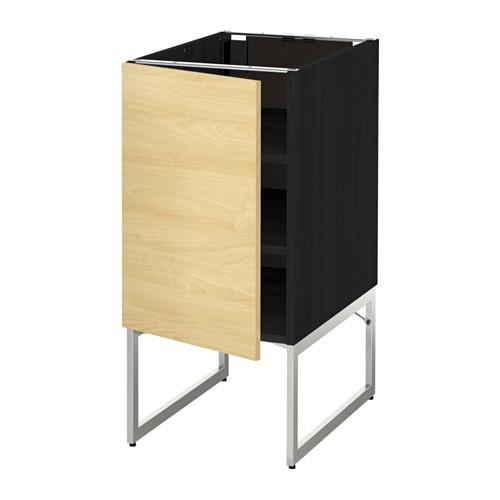 МЕТОД Напольный шкаф с полками - 40x60x60 см, Тингсрид под березу, под дерево черный МЕТОД Напольный шкаф с полками - 40x60x60 см, Тингсрид под березу, под дерево черный