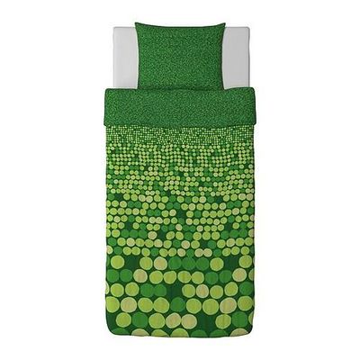 СМОРБОЛЬ Пододеяльник и 1 наволочка - зеленый, 150x200/50x60 см