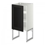 МЕТОД Напольный шкаф с полками - 40x37x60 см, Лаксарби черно-коричневый, белый МЕТОД Напольный шкаф с полками - 40x37x60 см, Лаксарби черно-коричневый, белый