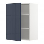 МЕТОД Шкаф навесной с полкой - белый, Ерста глянцевый черно-синий, 60x80 см МЕТОД Шкаф навесной с полкой - белый, Ерста глянцевый черно-синий, 60x80 см