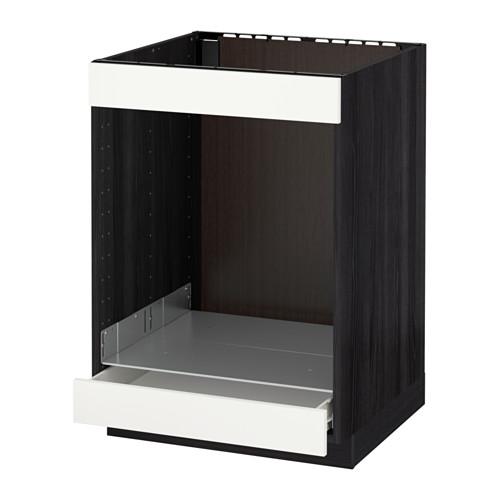 МЕТОД / ФОРВАРА Напол шк д/вароч панели+духовки/ящ - под дерево черный, Хэггеби белый МЕТОД / ФОРВАРА Напол шк д/вароч панели+духовки/ящ - под дерево черный, Хэггеби белый