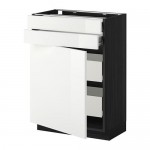 МЕТОД / ФОРВАРА Нплн шк двр/2фрнт/2нзк/2срд ящ - под дерево черный, Рингульт глянцевый белый, 60x37 см МЕТОД / ФОРВАРА Нплн шк двр/2фрнт/2нзк/2срд ящ - под дерево черный, Рингульт глянцевый белый, 60x37 см