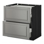 МЕТОД / ФОРВАРА Наполн шк 2 фрнт/3 средн ящ - под дерево черный, Будбин серый, 80x60 см МЕТОД / ФОРВАРА Наполн шк 2 фрнт/3 средн ящ - под дерево черный, Будбин серый, 80x60 см