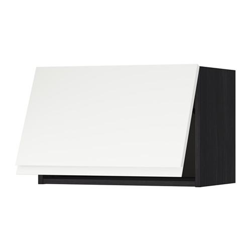МЕТОД Горизонтальный навесной шкаф - под дерево черный, Воксторп белый, 60x40 см МЕТОД Горизонтальный навесной шкаф - под дерево черный, Воксторп белый, 60x40 см