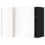 МЕТОД Угловой навесной шкаф с полками - под дерево черный, Рингульт глянцевый белый, 88x37x60 см