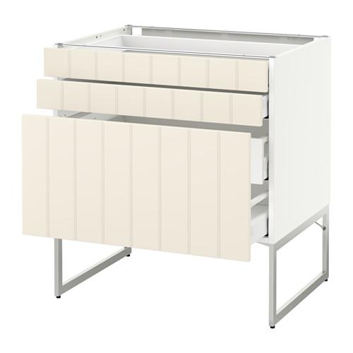 МЕТОД / МАКСИМЕРА Напольн шкаф 3фронт пнл/2низ/2ср ящ - белый, Хитарп белый с оттенком, 80x60x60 см МЕТОД / МАКСИМЕРА Напольн шкаф 3фронт пнл/2низ/2ср ящ - белый, Хитарп белый с оттенком, 80x60x60 см