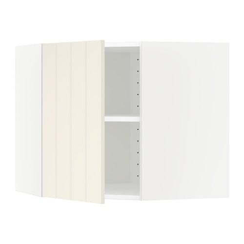 МЕТОД Угловой навесной шкаф с полками - белый, Хитарп белый с оттенком, 68x60 см