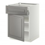 МЕТОД / МАКСИМЕРА Напольн шкаф двр/фр пнл/плк/2низ ящ - белый, Будбин серый, 60x60 см МЕТОД / МАКСИМЕРА Напольн шкаф двр/фр пнл/плк/2низ ящ - белый, Будбин серый, 60x60 см