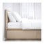 MALM высокий каркас кровати/4 ящика дубовый шпон, беленый/Лурой 180x200 cm