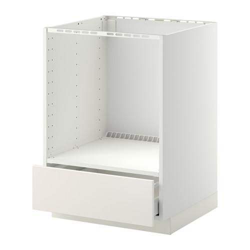МЕТОД / МАКСИМЕРА Напольный шкаф д/духовки, с ящиком - белый, Веддинге белый МЕТОД / МАКСИМЕРА Напольный шкаф д/духовки, с ящиком - белый, Веддинге белый