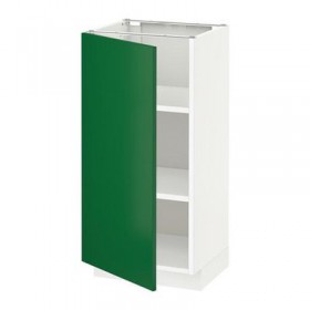 МЕТОД Напольный шкаф с полками - 40x37 см, Флэди зеленый, белый