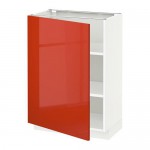 МЕТОД Напольный шкаф с полками - белый, Ерста глянцевый оранжевый, 60x37 см МЕТОД Напольный шкаф с полками - белый, Ерста глянцевый оранжевый, 60x37 см