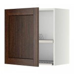 МЕТОД Шкаф навесной с сушкой - белый, Эдсерум под дерево коричневый, 60x60 см