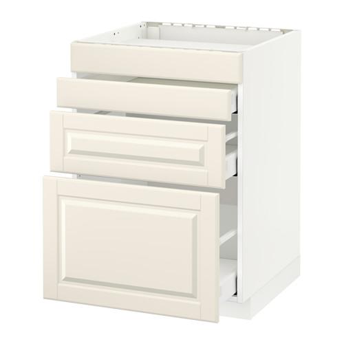 МЕТОД / МАКСИМЕРА Нап шкаф д/духовки/4фасада/3ящика - белый, Будбин белый с оттенком, 60x60 см МЕТОД / МАКСИМЕРА Нап шкаф д/духовки/4фасада/3ящика - белый, Будбин белый с оттенком, 60x60 см