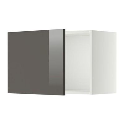 МЕТОД Шкаф навесной - 60x40 см, Рингульт глянцевый серый, белый