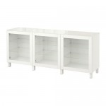 БЕСТО Комбинация для хранения с дверцами - белый/Синдвик белый прозрачное стекло БЕСТО Комбинация для хранения с дверцами - белый/Синдвик белый прозрачное стекло