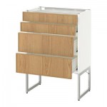 МЕТОД / ФОРВАРА Нплн шк 4 фронт/2 низк/2средн ящ - 60x37x60 см, Экестад дуб, белый МЕТОД / ФОРВАРА Нплн шк 4 фронт/2 низк/2средн ящ - 60x37x60 см, Экестад дуб, белый