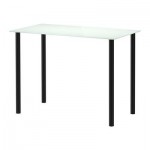 ВИКА ГЛАСХОЛЬМ/ВИКА АДИЛЬС Стол - стекло белый/черный