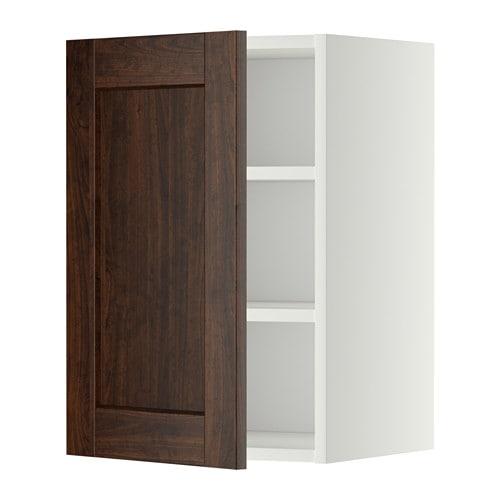 МЕТОД Шкаф навесной с полкой - белый, Эдсерум под дерево коричневый, 40x60 см МЕТОД Шкаф навесной с полкой - белый, Эдсерум под дерево коричневый, 40x60 см